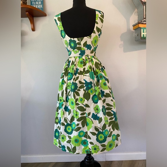 🦄 ALERT 🚨 TATYANA SHIRLEE TEGGE SWING RETRO VINTAGE FLORAL DRESS - Picture 3 of 11